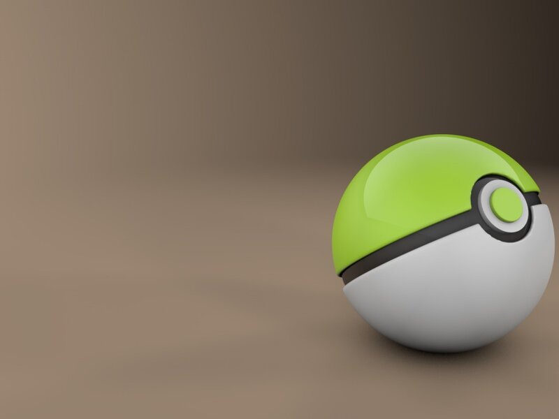 3D render of a Poké Ball