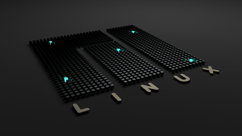 3d Render of Linux