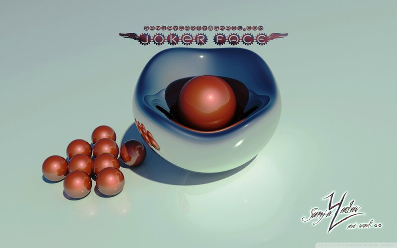 3D render of marbles in a bowl