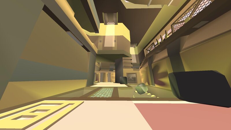 3d Rendered Corridor — Yellow