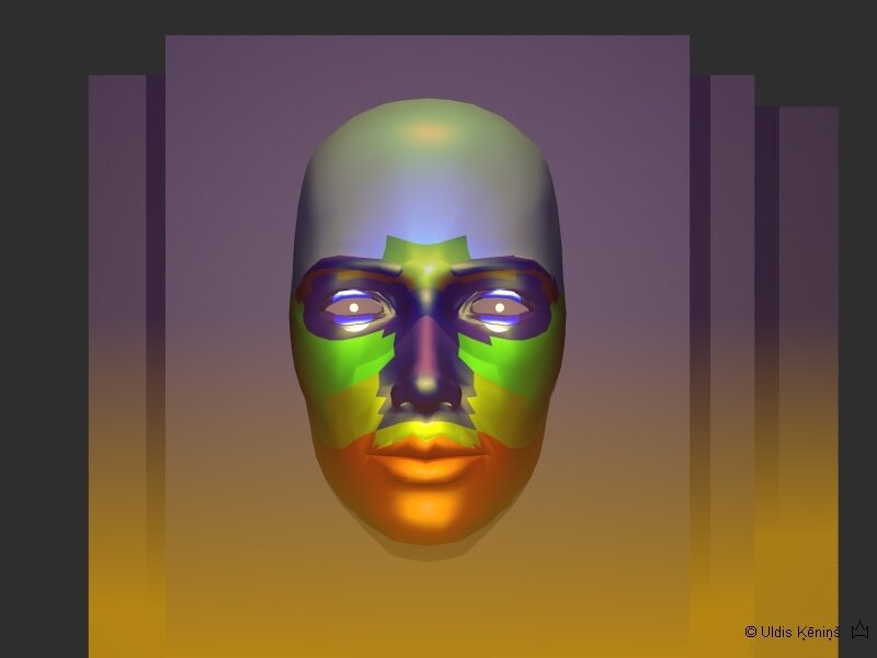 3D rendered face model