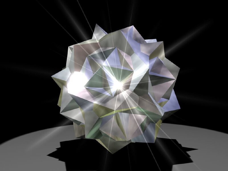 3D rendered geometric gem