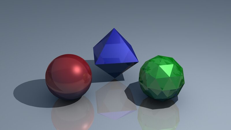 3d Rendered Geometric Shapes — Red