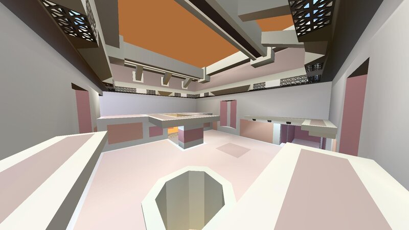 3D-rendered interior space
