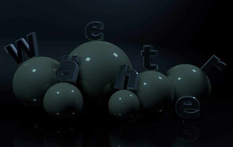 3d Rendered Spheres and Letters