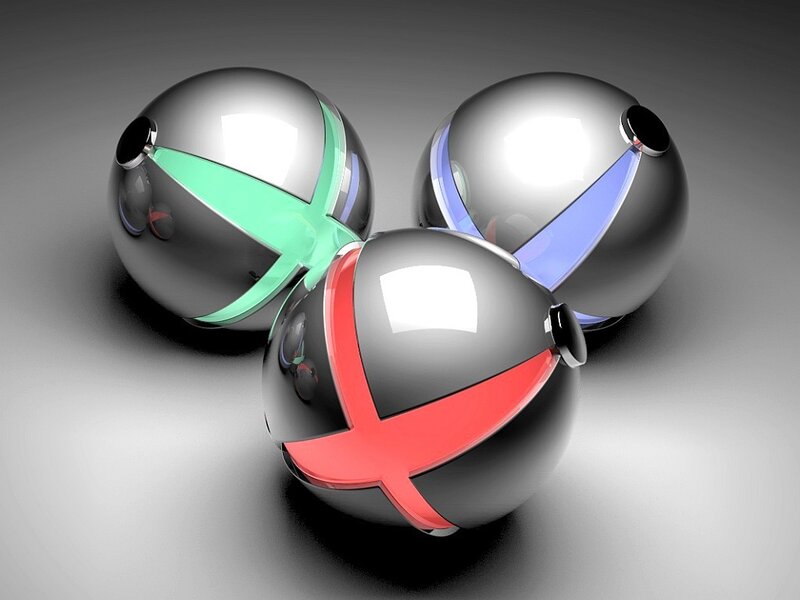 3D rendered Xbox balls