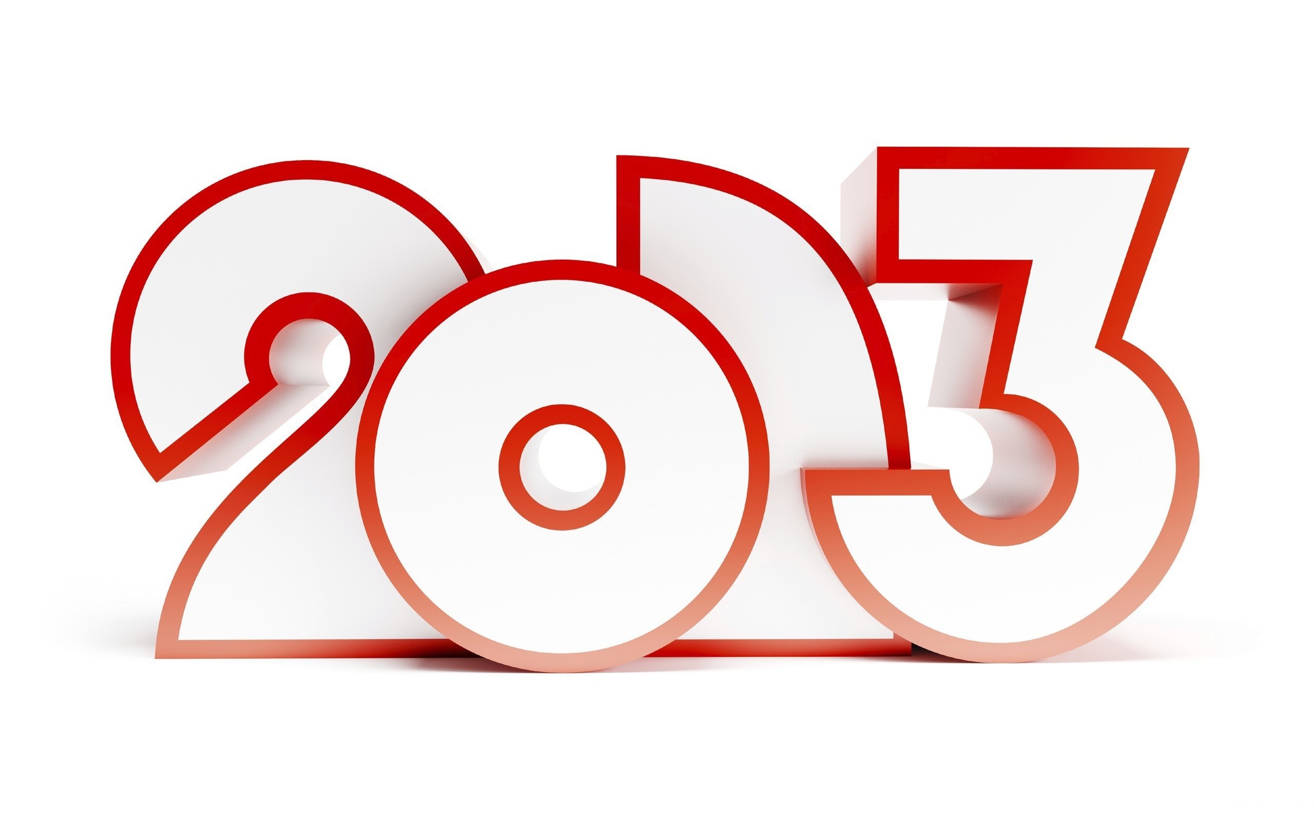 3D rendering of the year 2023