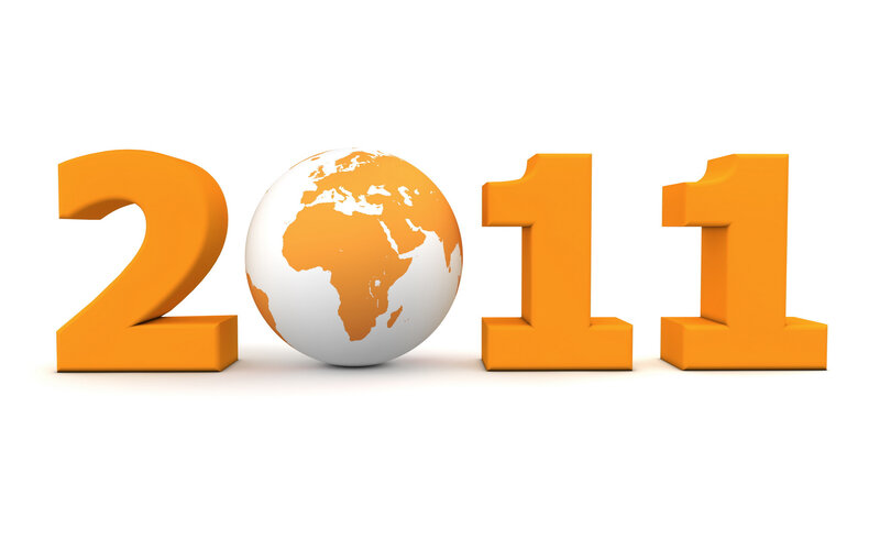3d Rendering of Year 2011 — Orange