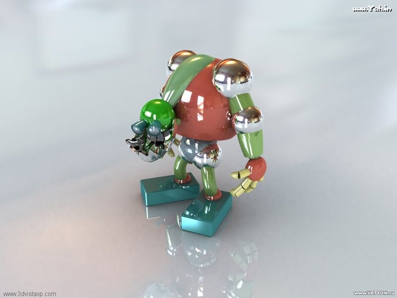 3D robot figurine