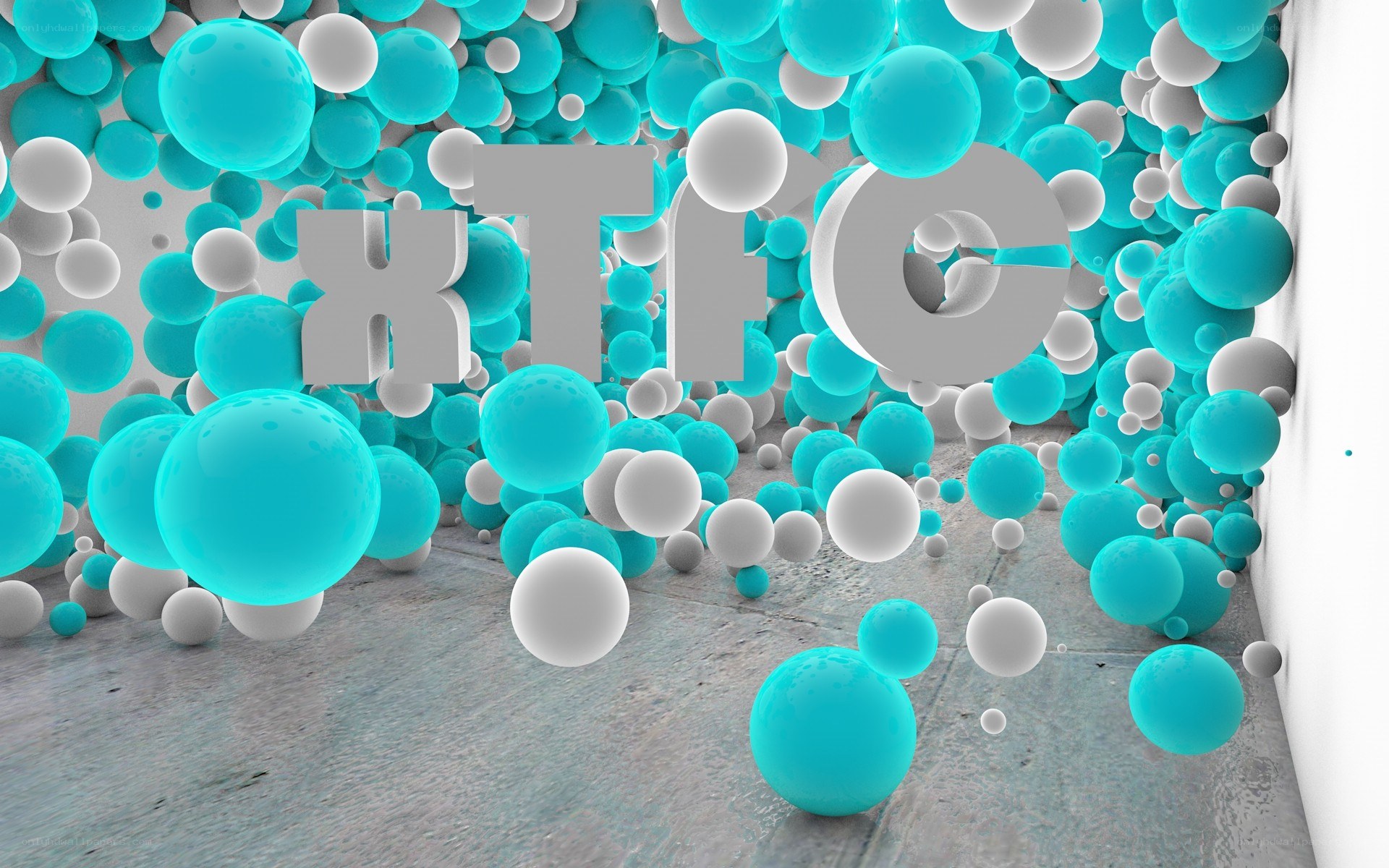 3D sphere animation with text