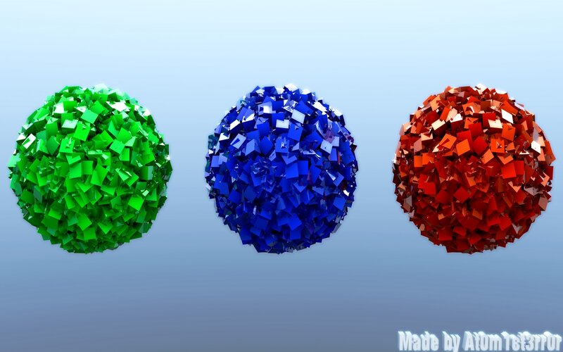 3D spheres made of cubes