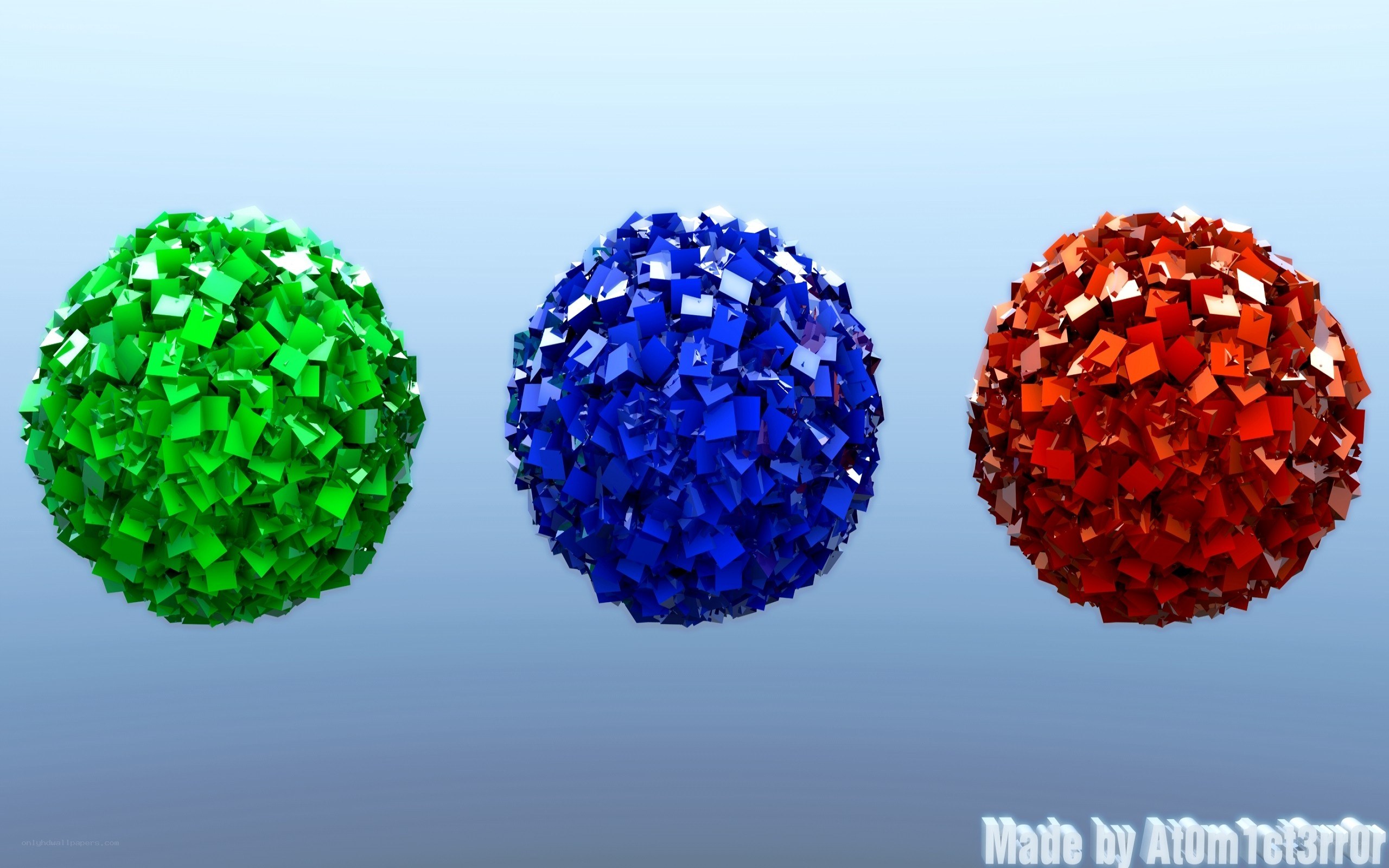 3D spheres made of cubes