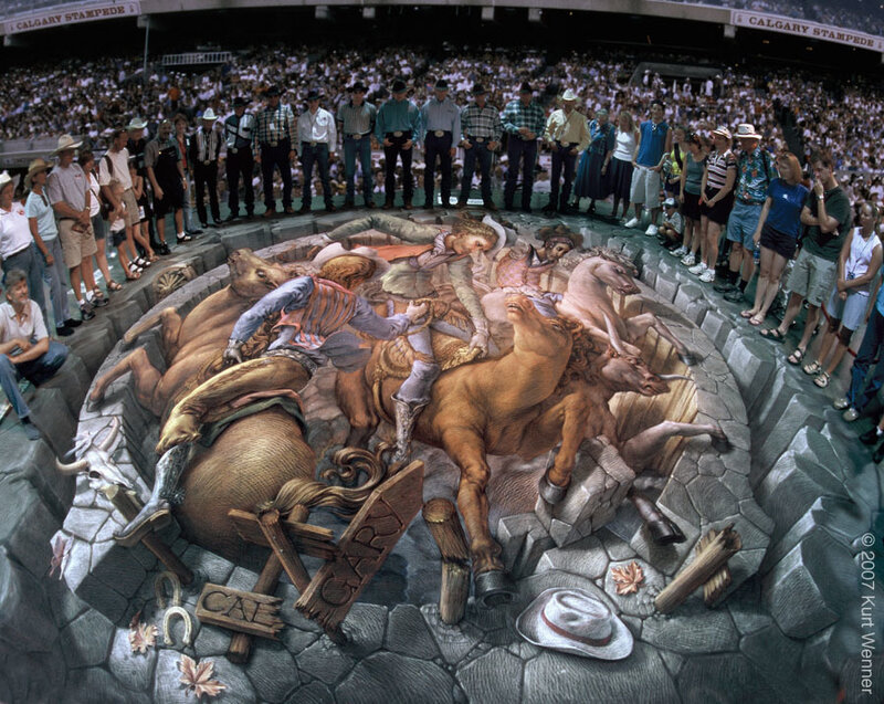 3D street art at Calgary Stampede