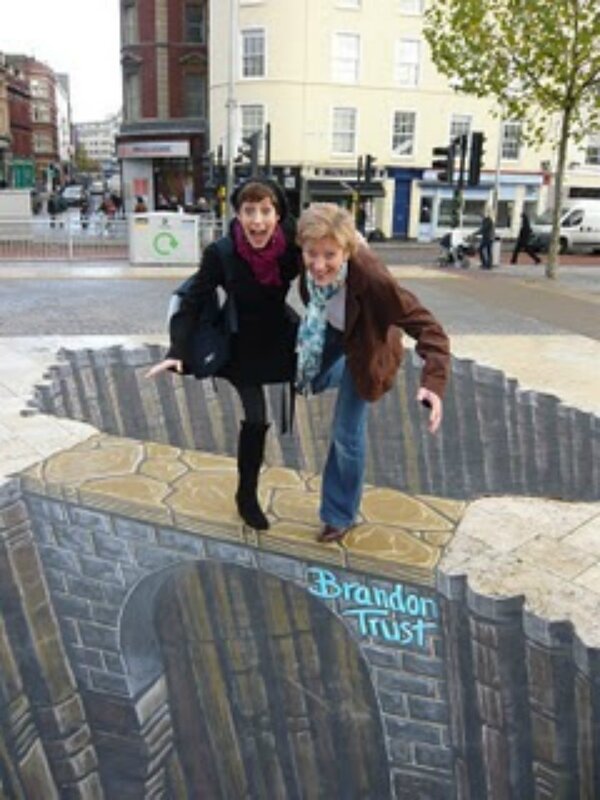 3D street art illusion