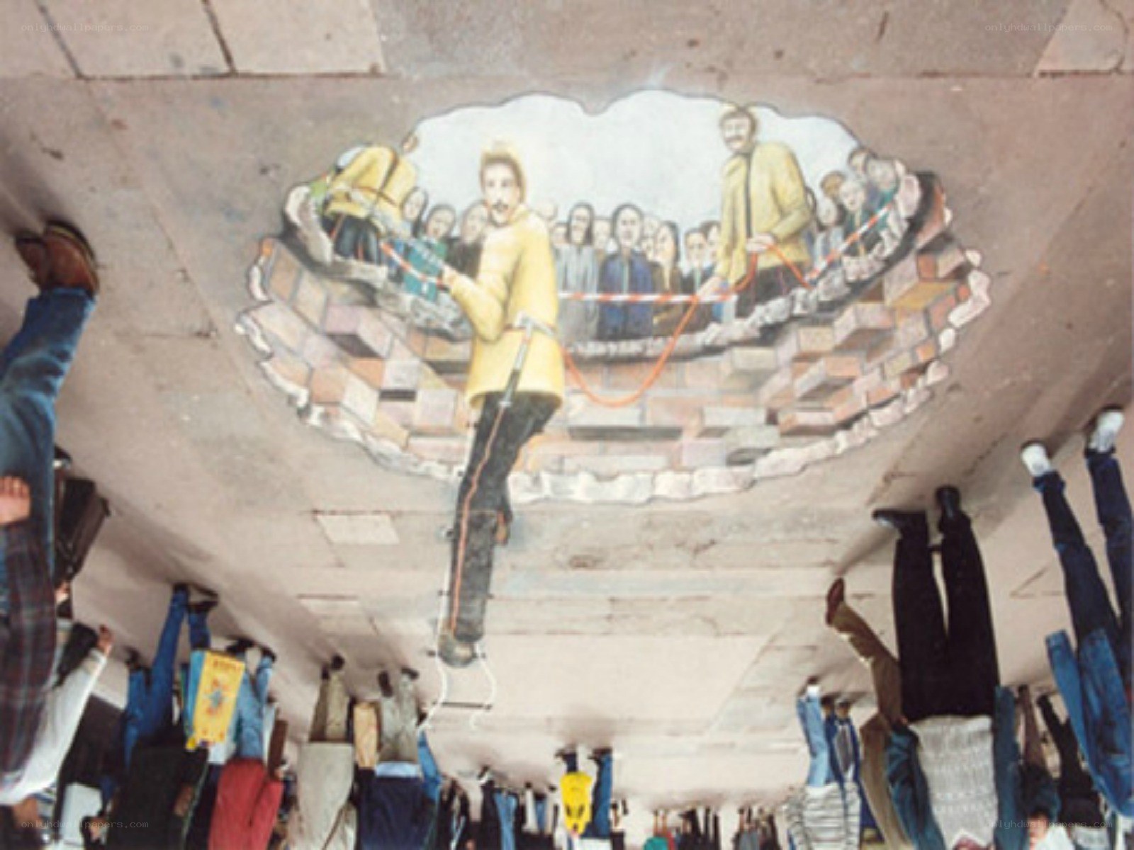 3D street art illusion