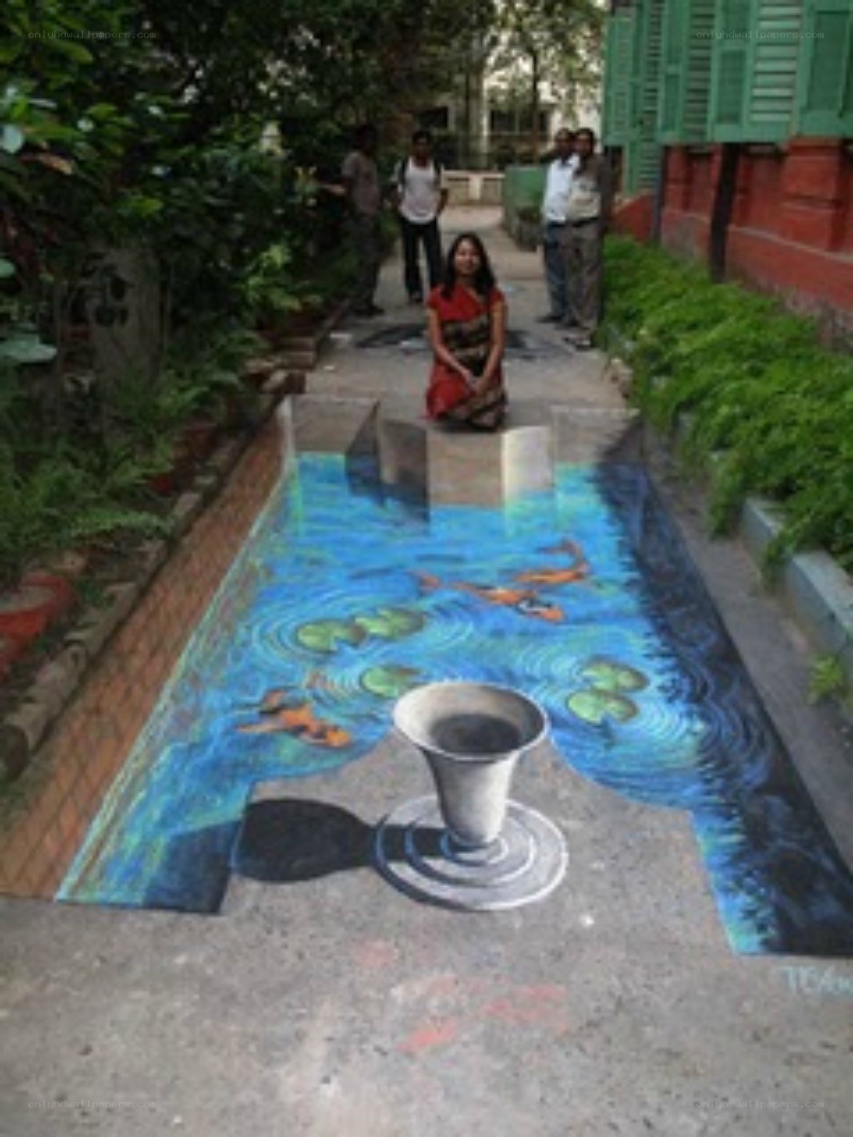 3D street art illusion