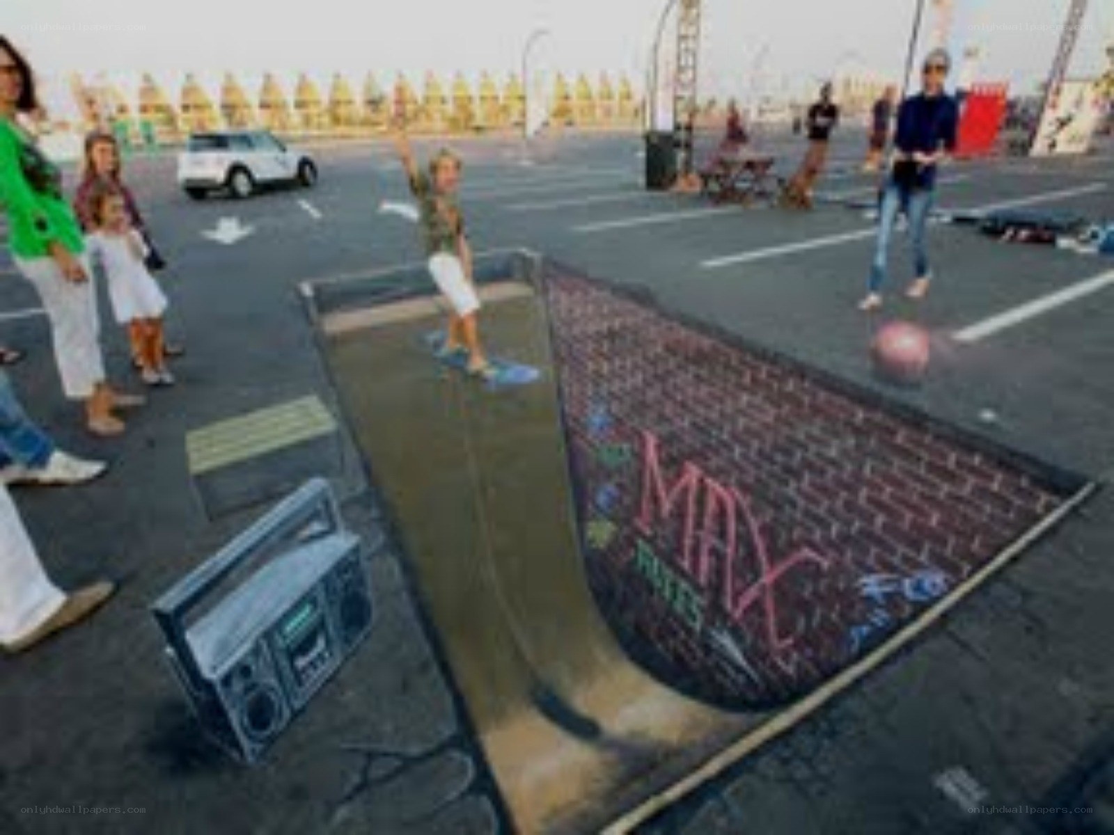 3D street art illusion