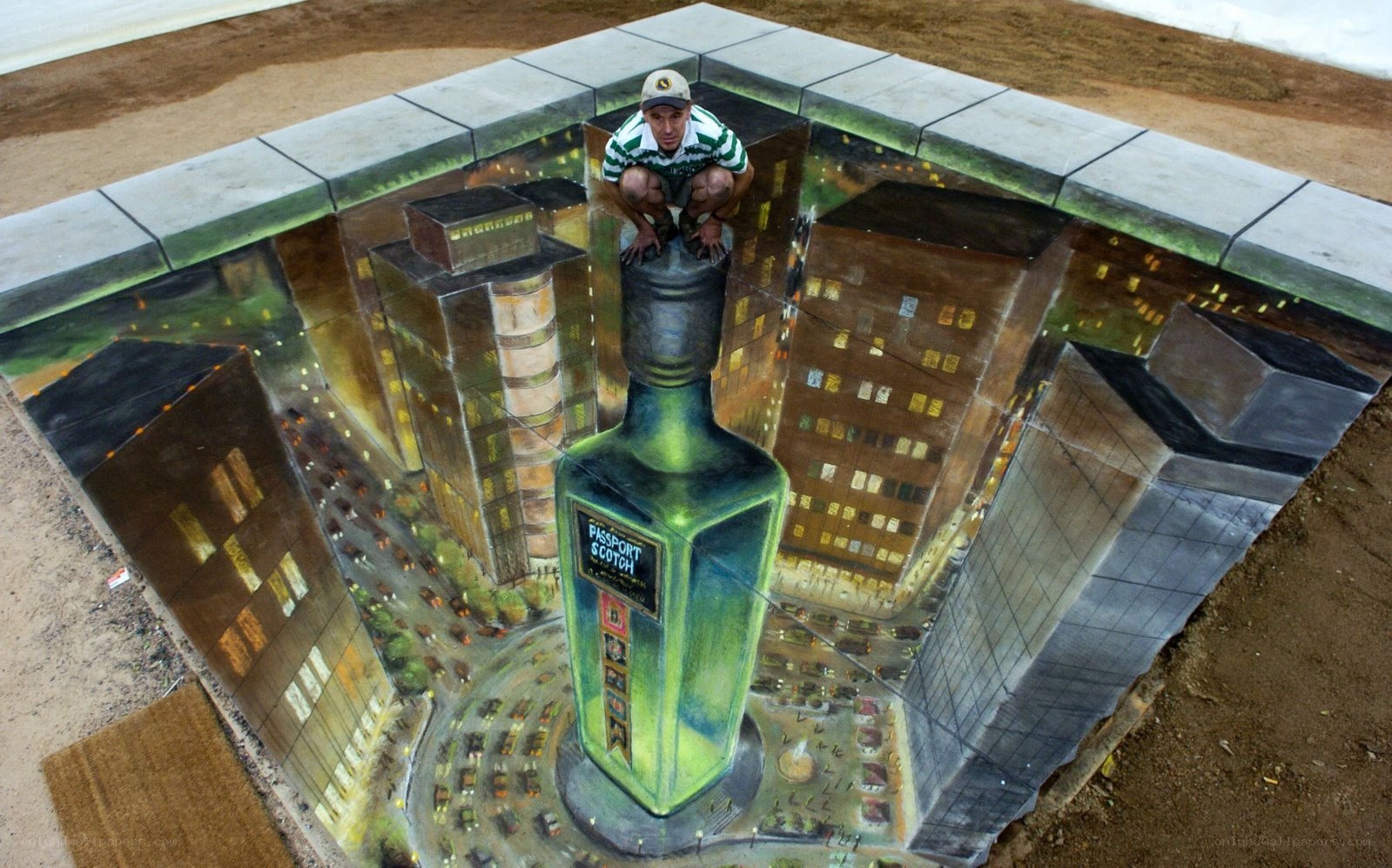 3D street art illusion