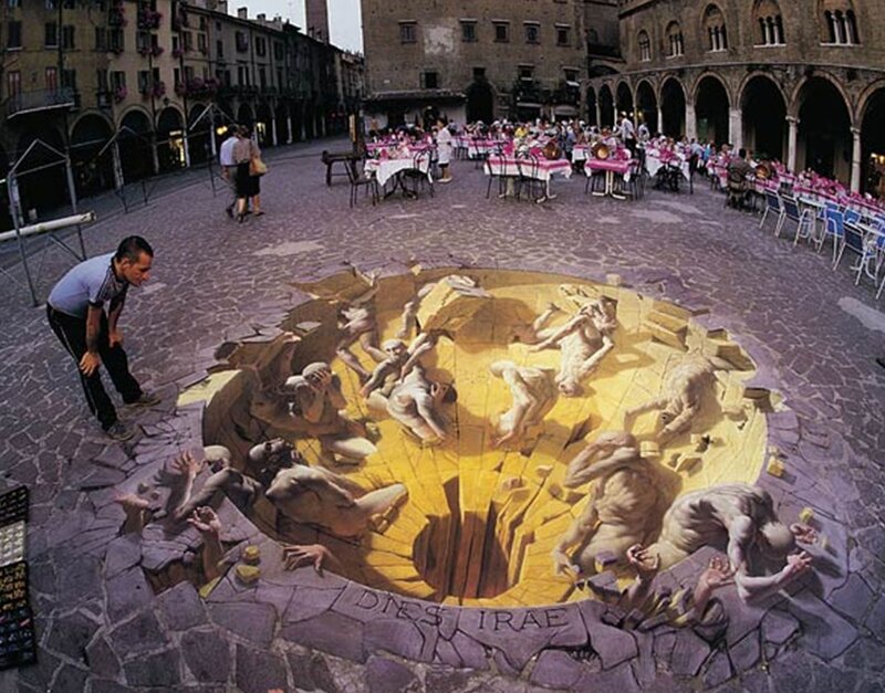 3d Street Art Illusion — Yellow