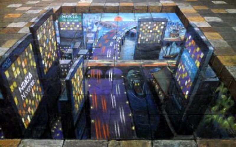 3D Street Art Mural