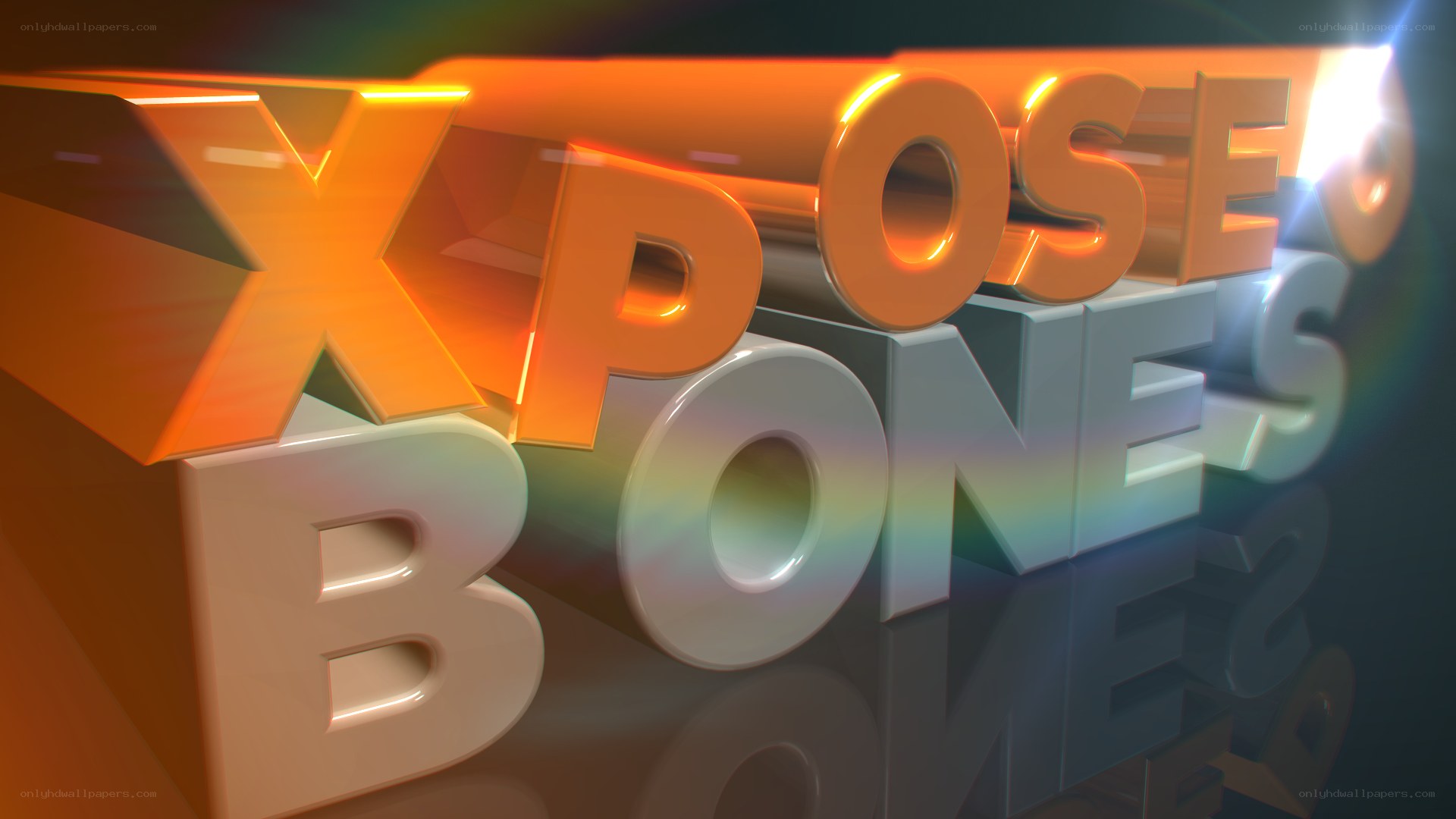 3D text animation of XPOSE BONES