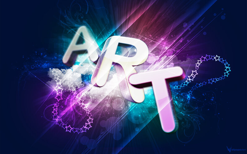 3D Text Art Design — Purple