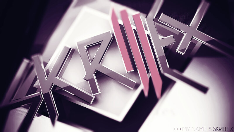 3D text art of Skrillex