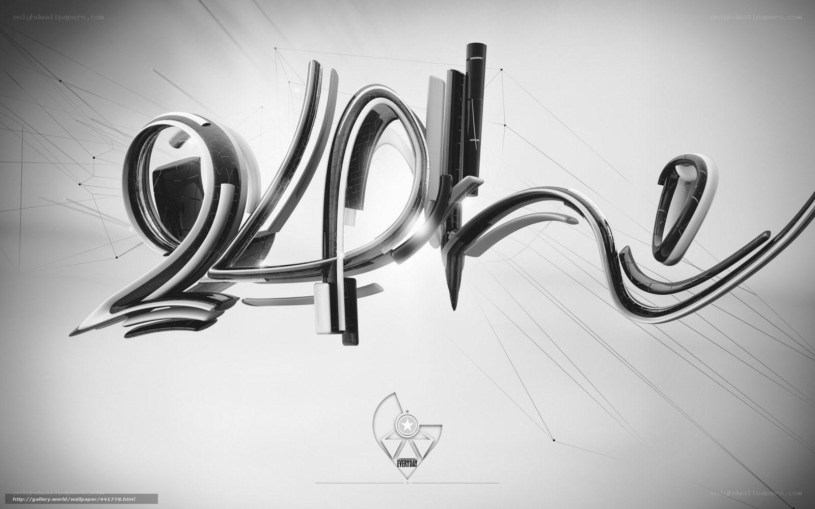 3D text art of the word 'love'