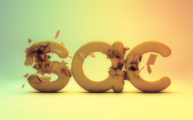 3D text breaking apart