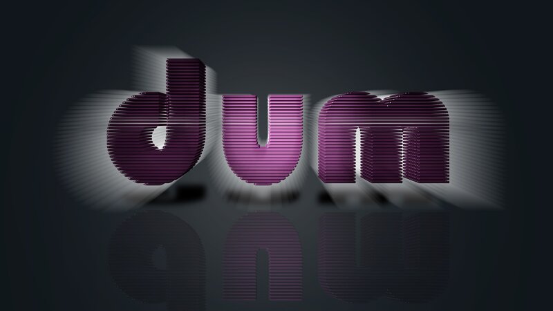 3d Text D-u-m