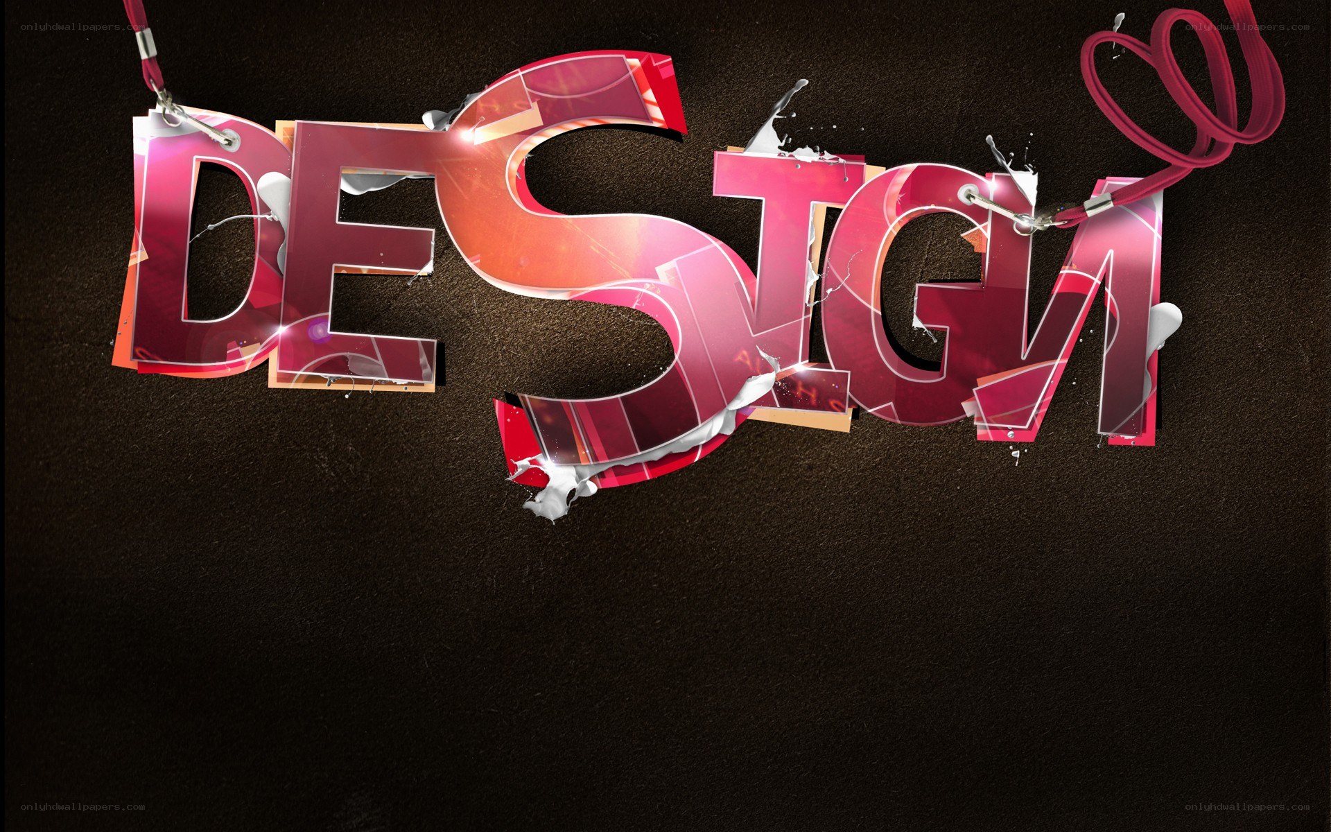 3D text design with shattered effect