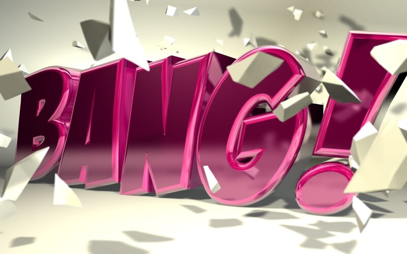3D text explosion animation