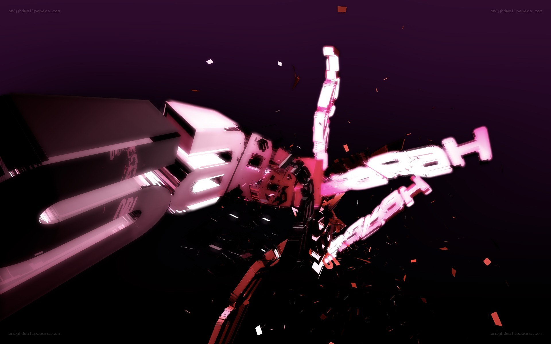 3D text explosion animation