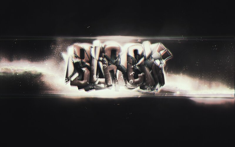 3d Text Graphic — Black, Dramatic