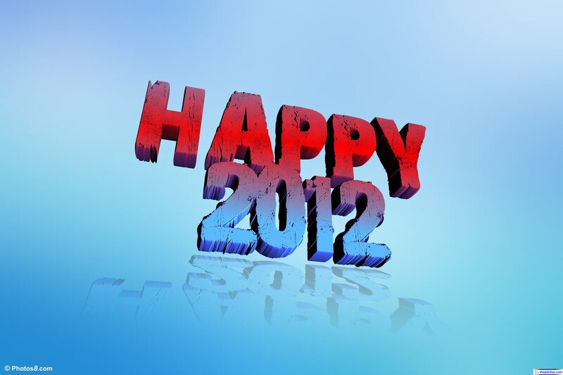 3D Text Happy 2012