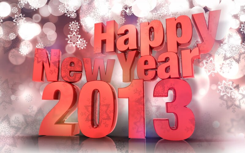 3D Text Happy New Year — Red, Festive, Winter