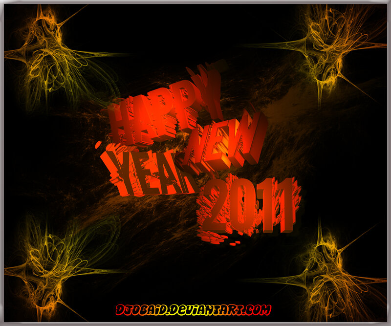 3d Text Happy New Year