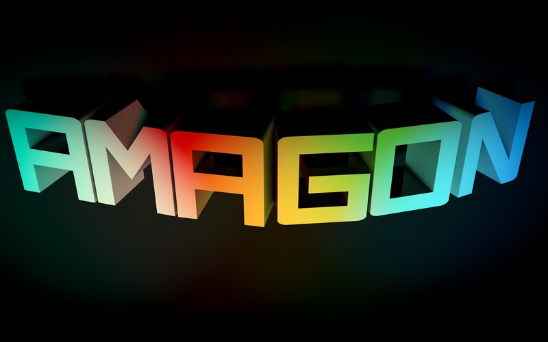 3D Text Logo — Black, Dark, 3d Render