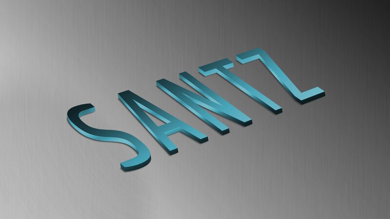 3D Text Logo — Blue, Neutral, 3d Render