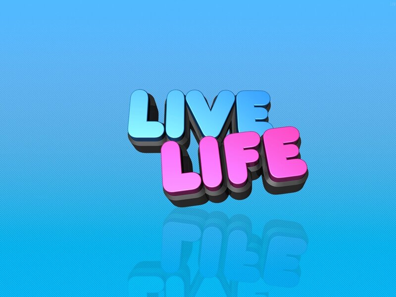 3D Text Logo — Blue