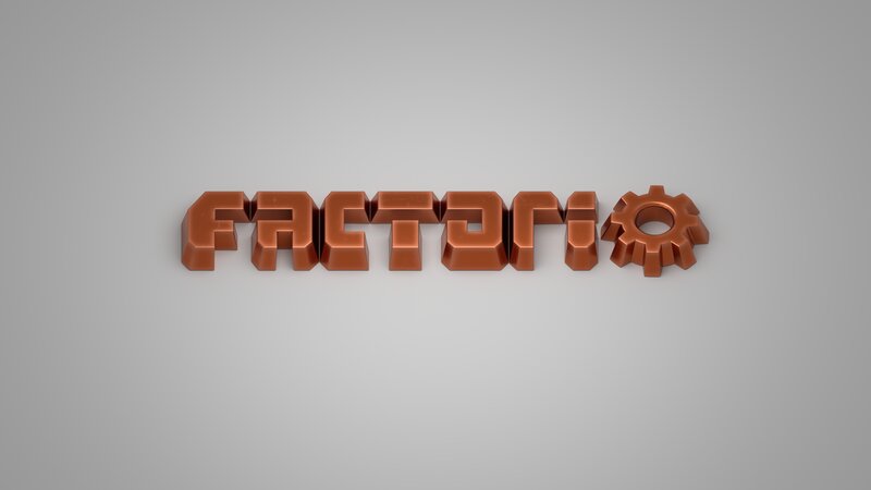 3D Text Logo — Brown