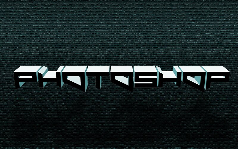 3D text logo on textured background