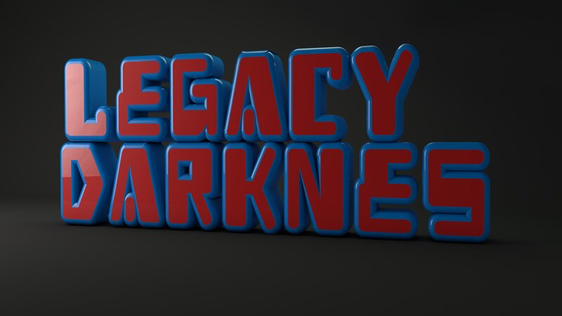 3D Text Logo — Red, Dark, 3d Render