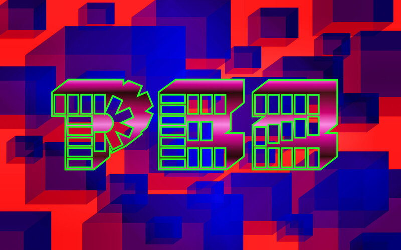 3d Text Logo — Red