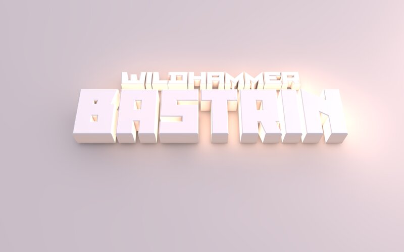 3D Text Logo — White, Minimalist