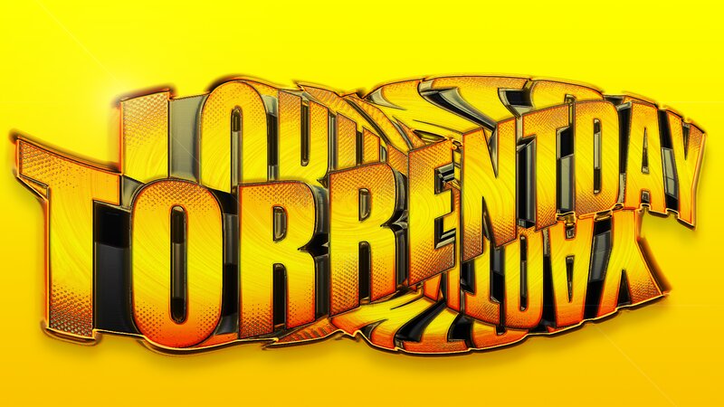 3D Text Logo — Yellow