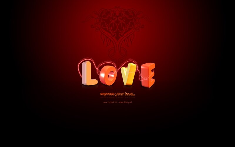 3D Text Love