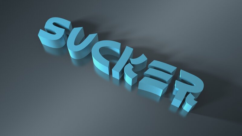 3d Text Model — Blue
