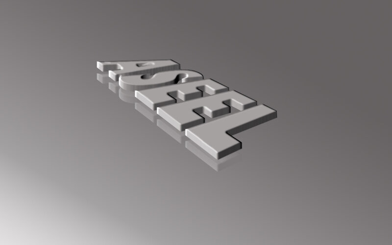 3D Text Model — Gray