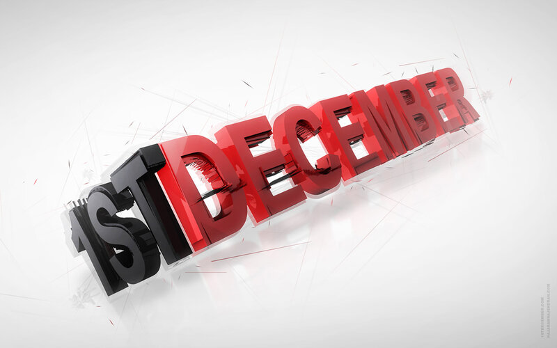 3D text of December 1st